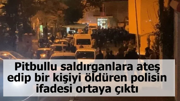 Pitbullu saldırganlara ateş edip bir kişiyi öldüren polisin ifadesi ortaya çıktı